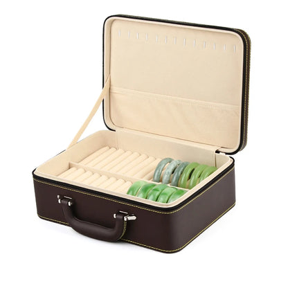 Big Size Jewelry Box Organizer Leather Jewelry Boxes for Women Bracelet Velvet Tray Display Stand Accessories Collection Gift