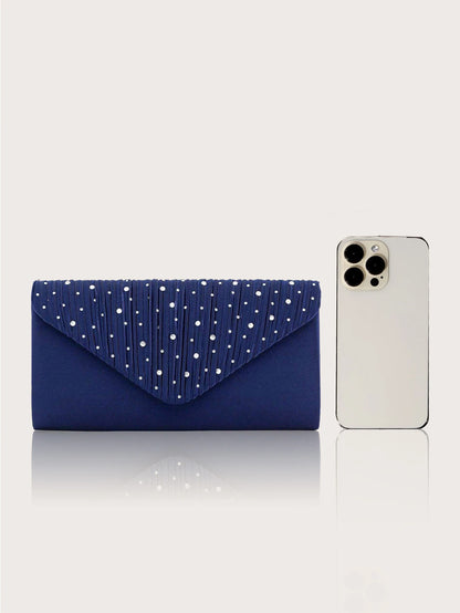 Sparkling and Luxurious Rhinestone Party Women's Clutch Bag with Gorgeous Rhinestone Pendant Necklace, Earrings, Bracelet Set, Especially Suitable for Party Girls, Brides, College Students' Evening Bag, Shoulder Crossbody Bag