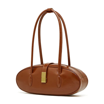 YANATARI underarm cowhide Genuine leather handbags women vintage shoulder bag female luxury bag high quality long bag