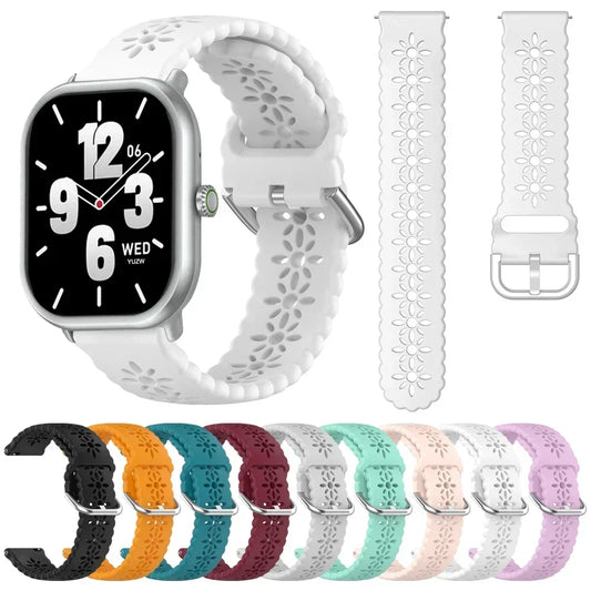 Breathable Strap 22mm for Zeblaze Vibe 7/Pro/Lite/stratos 2 3/Btalk/GTS GTR 3 Pro/Ares 3 Pro/Beyond Silicone Watch Band Bracelet