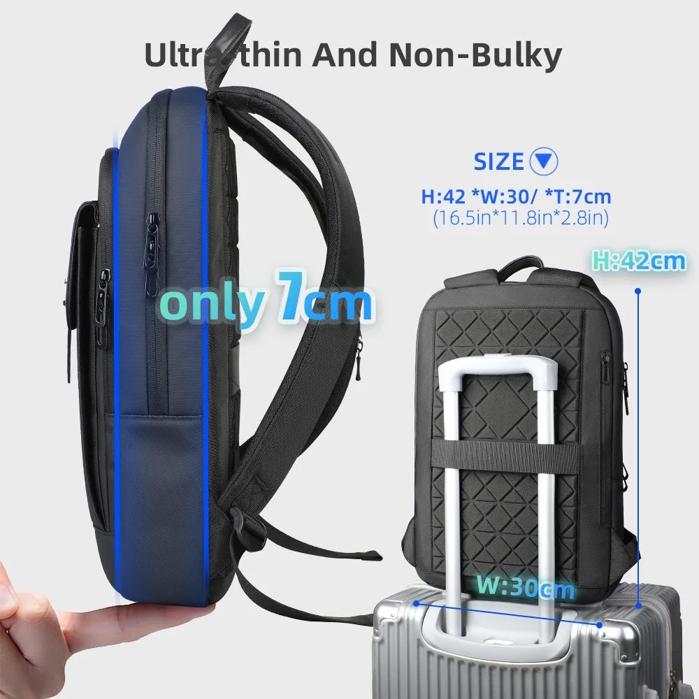 Heroic Knight Laptop Backpack Slim Men Business Backpack Multifunctional Waterproof Work Backpack Casual College Travel Daypack