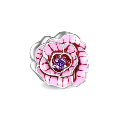 Hot Selling 925 Silver Cherry Pink Flower Bead Fit Original European Charms Bracelet Necklace For Women Fashion 2023