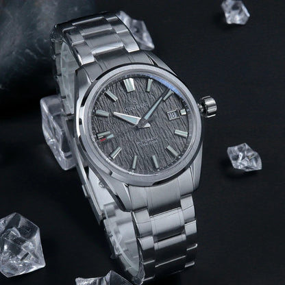 Cronos GS New 39mm Texture Luxury Men Business Dress Watches SW200 Automatic Mechanical Waterproof 100m  Female End Links L6037M