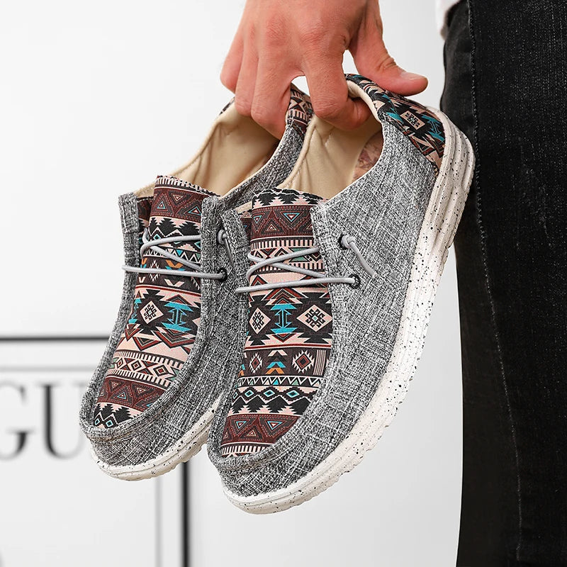 Comfortable Men Casual Canvas Shoes Men Loafers Mocassin Homme Moccasins Summer Popular Streetwear Plus Big Size 48