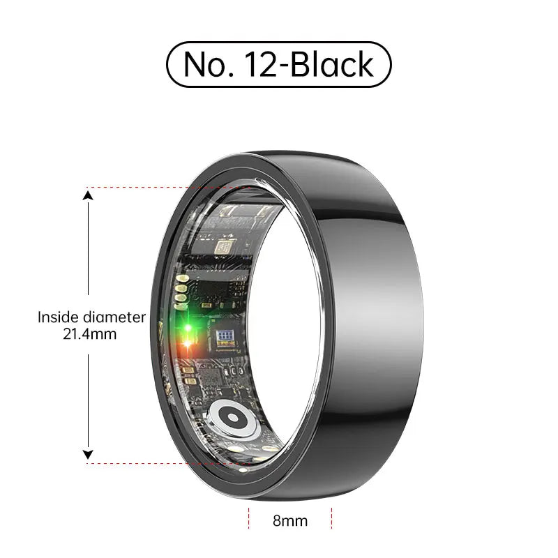 Smart Ring Bluetooth 5.1 Sleep Camera Remote Control Multiple Exercise Modes Wearable Fitness Ring