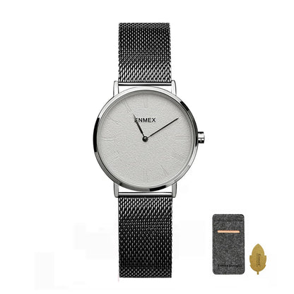 High Quality Matte Texture Dial, Stainless Steel Mesh Strap,Stylish Unisex Watch for Dad & Daily Wear,Best Gifts For Friends.