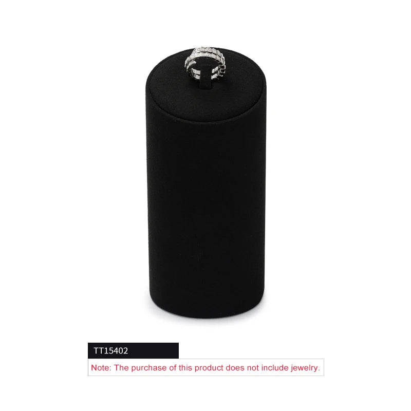 WoodTen Black Microfiber Jewelry Display Props for Shop Counter Popular Rings Earrings Necklaces Portraits Jewelry Display Stand