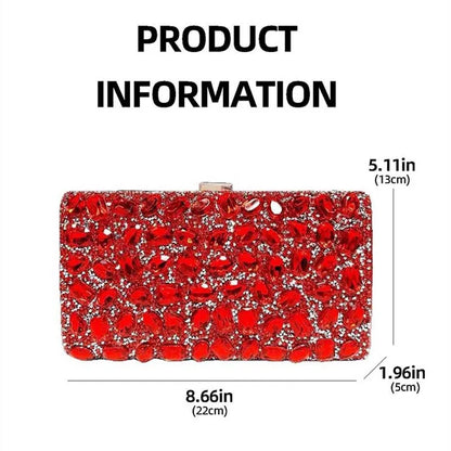 Luxury Diamond Clutch Bag Elegant Stylish Multi-color Square Fashionable Dress Cheongsam  Evening Bag for Wedding Dinner Party