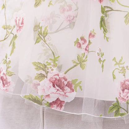Toddler Girl Summer Casual Dresses Baby Girls Party Dress Kids Wedding Bridesmaid Floral Princess Gown Children Holiday Costumes