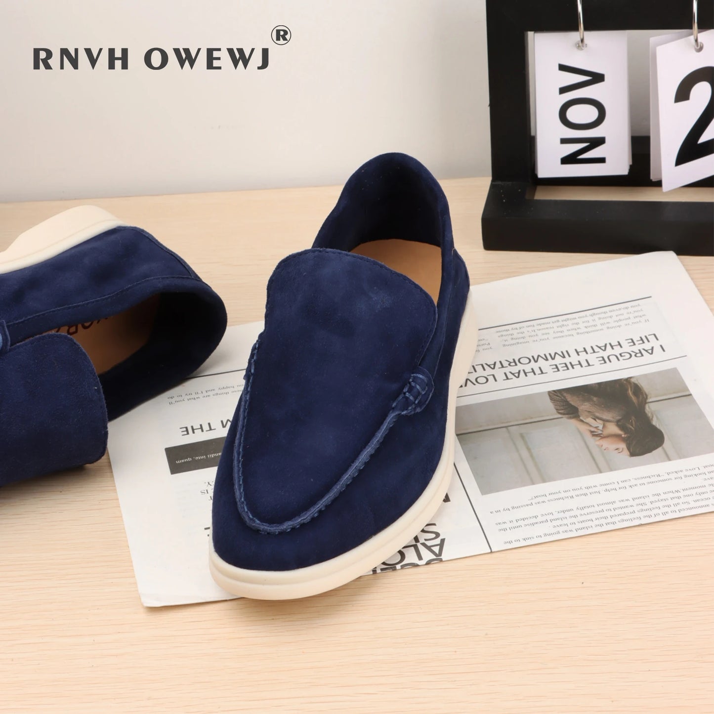 Suede Leather Men's Loafers Spring and Autumn Casual Soft Sole Shoes High Quality Cashmere Fashion Trends Flat Shoes