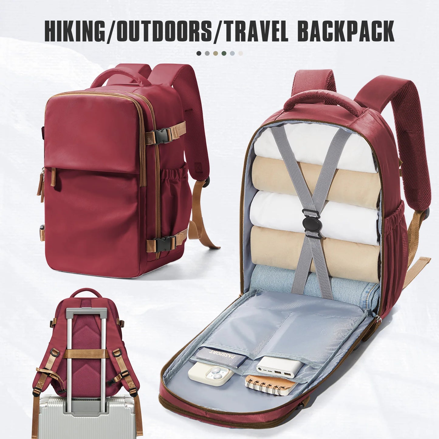 Cabin Airplane Travel Backpack 40x30x20, Hand Luggage Cabin Backpack Wizzair 40x30x20 Carry-Ons Men Women 15.6 inch Laptop Bags