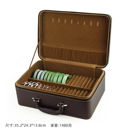 Big Size Jewelry Box Organizer Leather Jewelry Boxes for Women Bracelet Velvet Tray Display Stand Accessories Collection Gift