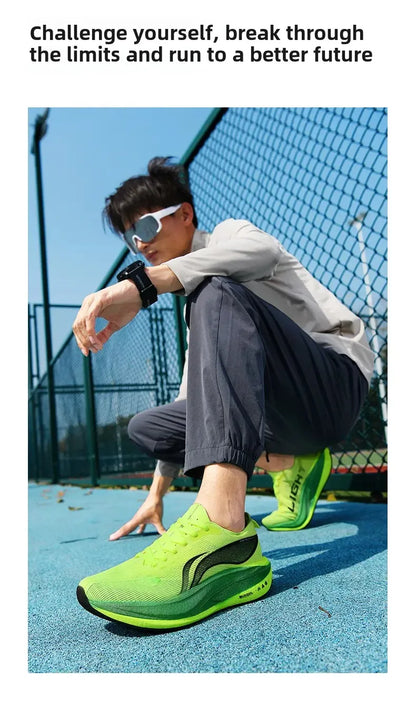 Men's Shoes Fashion Running Shoes Casual Breathable Mesh Surface Carbon Plate Rubber Outsole Red Rabbit Limited Sports Shoes