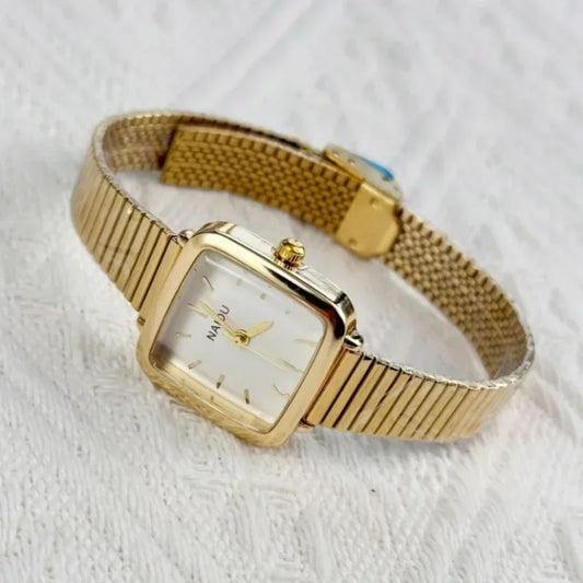 Retro Steel Strap Watch for Women Luxury Gift Square Quartz Watch Students Casual Ladies Wristwatch Dropshipping Reloj Mujer
