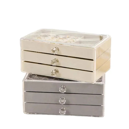 Jewelry Box 2025 New Large Capacity Exquisite Earrings Necklace Storage Ring  jewlery box  packaging box  jewelry organizer