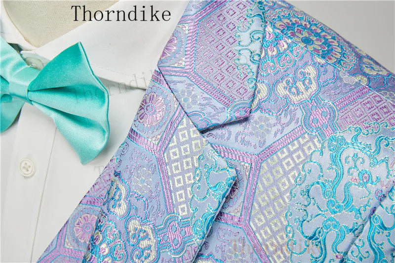 Thorndike 3 Pcs Set Blazers Pants Vest / 2022 New Men's Business Professional Classic Fashion Banquet Suits Coat Waistcoat