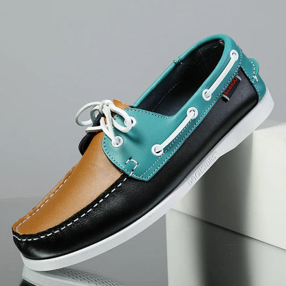 High Quality Genuine Leather Loafers Men's Moccasin Sneakers Men Outdoor Casual Shoes Designer Soft Sole Breathable Leather Shoe