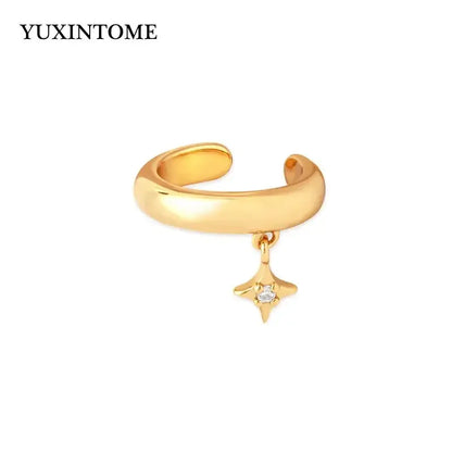YUXINTOME Small 925 Sterling Silver Ear Needle C-Shaped Cartilage Piercing Stud Earrings For Women cartilage perforation Jewelry