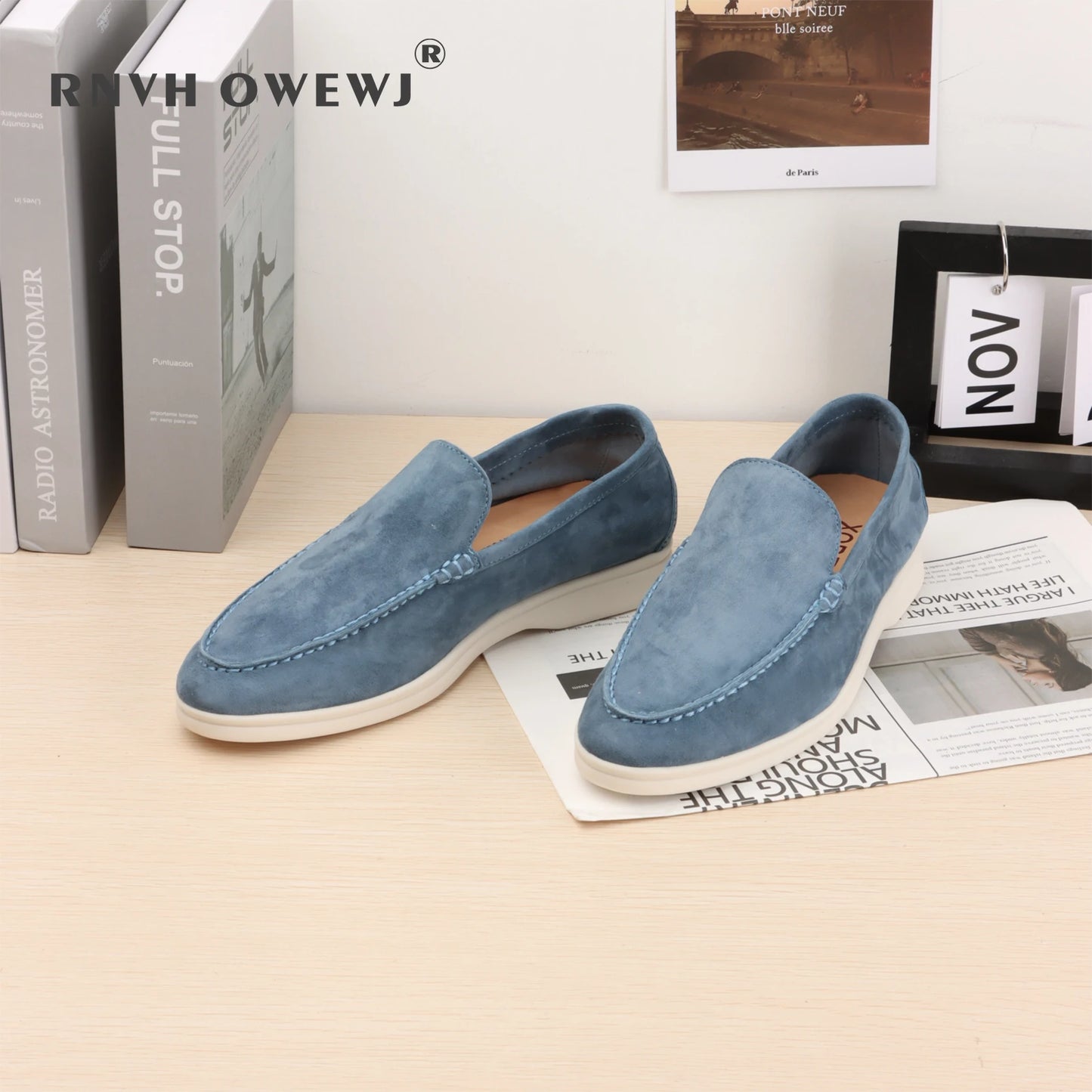 Suede Leather Men's Loafers Spring and Autumn Casual Soft Sole Shoes High Quality Cashmere Fashion Trends Flat Shoes