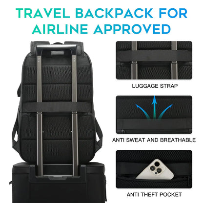 BANGE Smart Travel Backpack Business Flight Approved Carry on Backpack Large Capacity 15.6 inch Laptop Backpack for Men