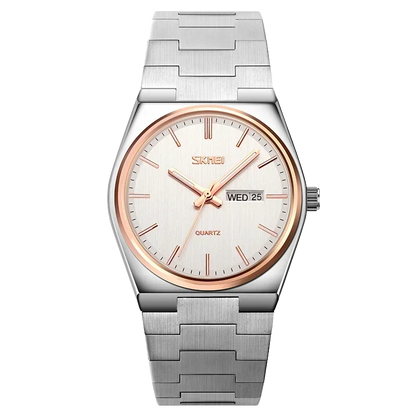 SKMEI 9288 Mens Waterproof Business Wristwatches Man reloj hombre  Casual Quartz Clock Male Full Steel Time Week Sports Watch