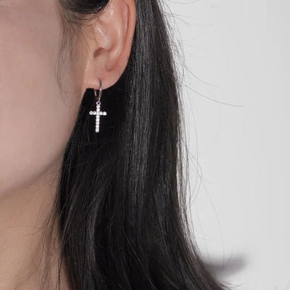 925 Sterling Silver Cross Earrings Creative Hot Sexy Jewelry For Women Gift Customized