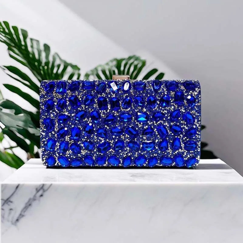 Luxury Diamond Clutch Bag Elegant Stylish Multi-color Square Fashionable Dress Cheongsam  Evening Bag for Wedding Dinner Party