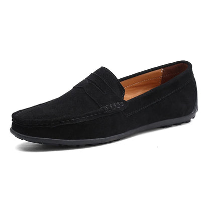 YRZL Men suede Loafers Breathable Driving Outdoor Casual Slip on Shoes for Man Lightweight Comfortable Non Slip Summer Men Shoes