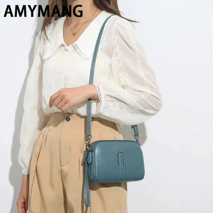 Genuine Leather Shoulder Bag Luxury Women's Handbags Bag for Woman Female Clutch Phone Bags Casual Crossbody Messenger Bags