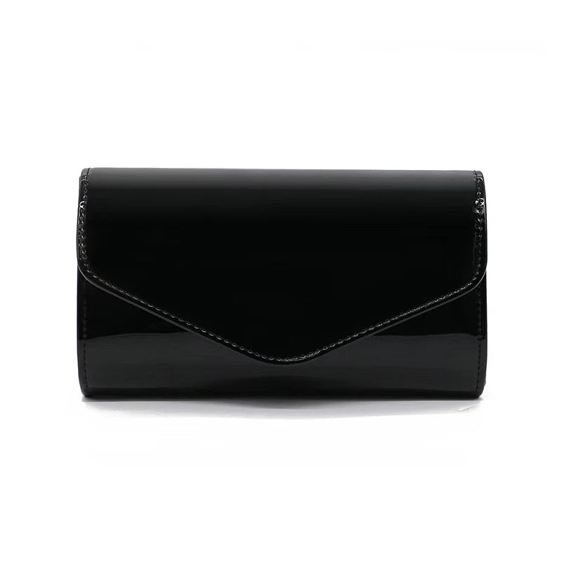 Patent Leather Envelope Clutch Purse Shiny Candy Color Cover Day Clutches Evening Bag for Women Shoulder Handbags Bolso Mujer