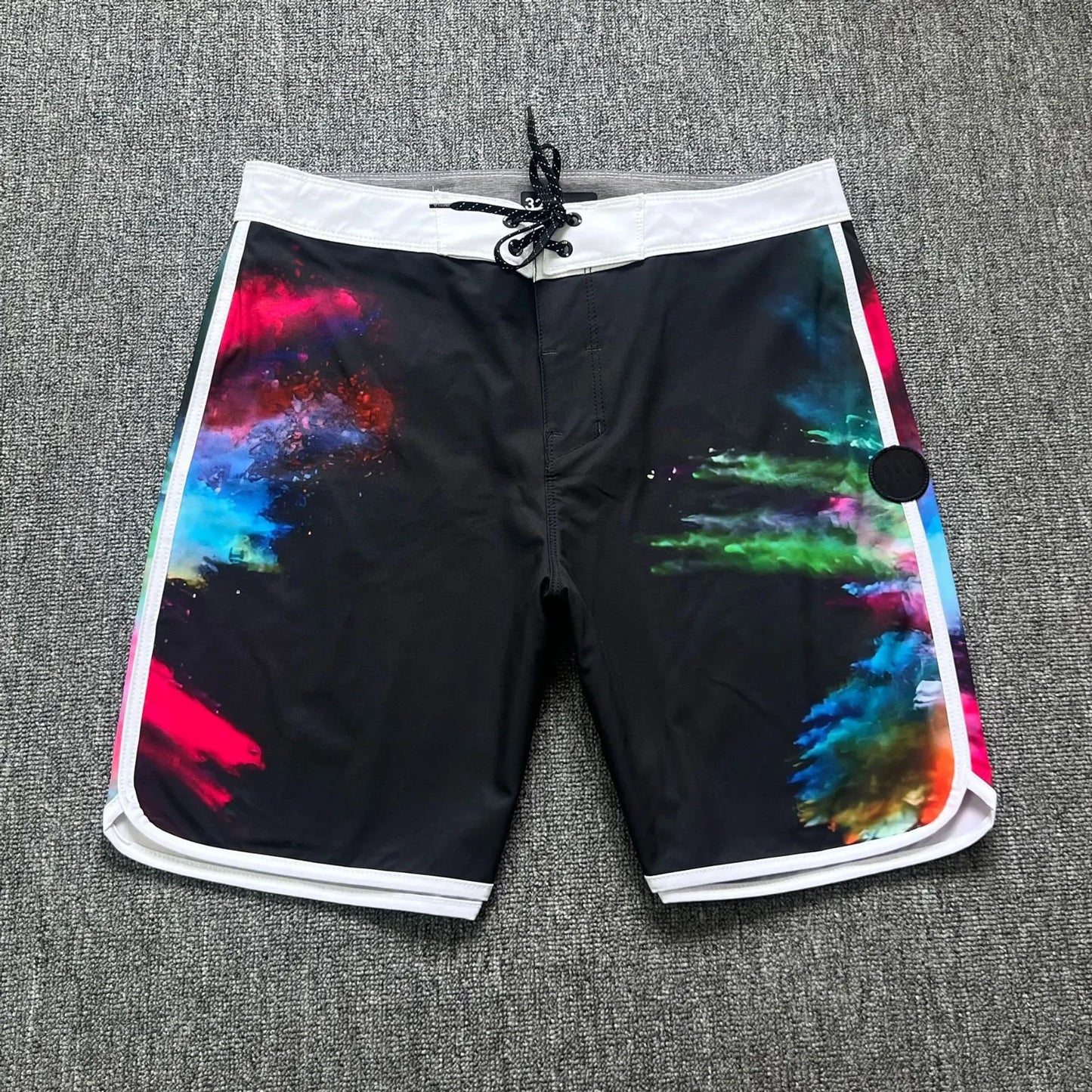 Plus size 28 38 Men's Beach Board Shorts 4-way Stretch Casual Sport Quick dry Waterproof Swim Surfing Diving Bermuda Trunks