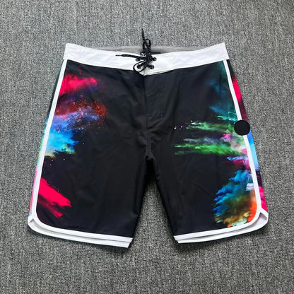 Plus size 28 38 Men's Beach Board Shorts 4-way Stretch Casual Sport Quick dry Waterproof Swim Surfing Diving Bermuda Trunks