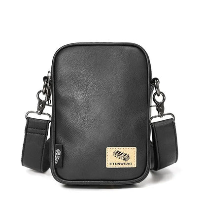 Men's Cross Shoulder Bag Small Crossbody Bags for Man 2025 Leather Fashion Sling Messenger Mobile Phone Bags Mini Male Handbag