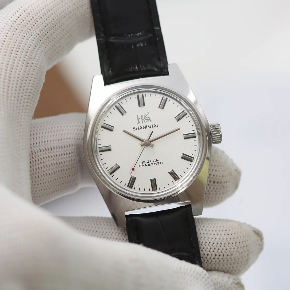 Shanghai Watches Sterile Dial Bauhaus Design 36mm Men's Mechanical Wristwatches Drop Shipper 7120