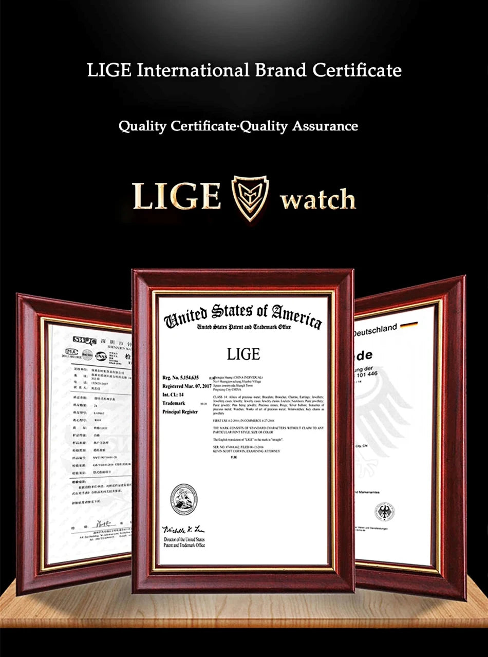 LIGE Fashion Leather Men Lucky Watch Rotating Dial Las Vegas Roulette Desktop Lucky Watch Men Waterproof Luminous Clock Watches