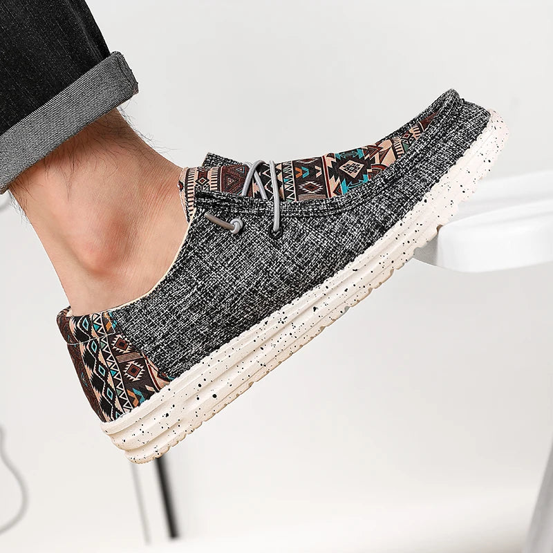 Comfortable Men Casual Canvas Shoes Men Loafers Mocassin Homme Moccasins Summer Popular Streetwear Plus Big Size 48