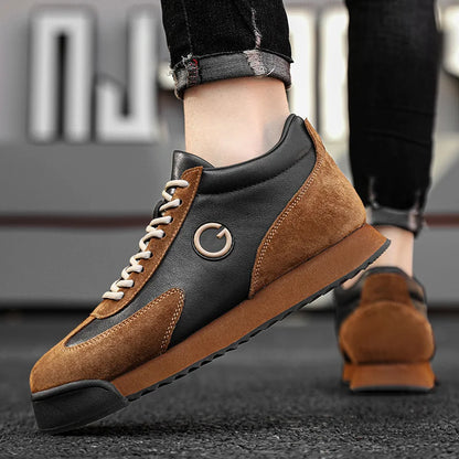 Classic Retro Brown Sneakers Men Comfortable Suede Casual Shoes Men Luxury Brand Designer Shoes For Men Platform Flats Sneakers
