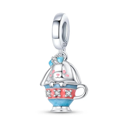 925 Sterling silve Coffee Cup Pumpkin Cart Series Charm Fit 4mm aperture Bracelet Charm Bead Necklace Diy Women Jewelry