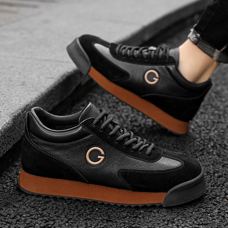 Classic Retro Brown Sneakers Men Comfortable Suede Casual Shoes Men Luxury Brand Designer Shoes For Men Platform Flats Sneakers