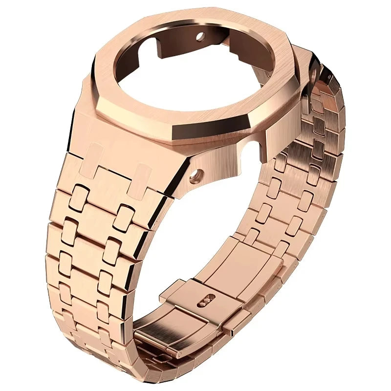 Gen4/5 Mod Kit For Casioak GA2100 Luxury Refit Mod Kit For GMA-S2100 GA-2110 Modification Kit Stainless Steel Case Metal Strap