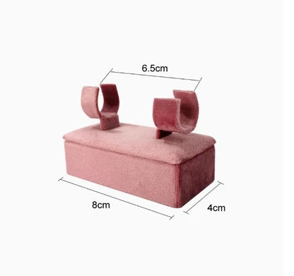 Pink Holland Velvet Ring Holder Ring Earrings Bangle Bracelet Storage Rack Jewelry Storage Display Stand Organizer for store