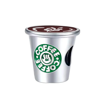 925 Sterling silve Coffee Cup Pumpkin Cart Series Charm Fit 4mm aperture Bracelet Charm Bead Necklace Diy Women Jewelry