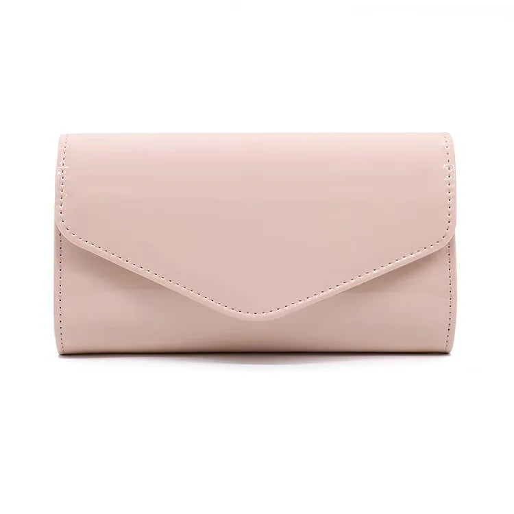 Patent Leather Envelope Clutch Purse Shiny Candy Color Cover Day Clutches Evening Bag for Women Shoulder Handbags Bolso Mujer