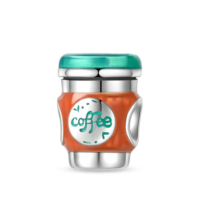 925 Sterling silve Coffee Cup Pumpkin Cart Series Charm Fit 4mm aperture Bracelet Charm Bead Necklace Diy Women Jewelry