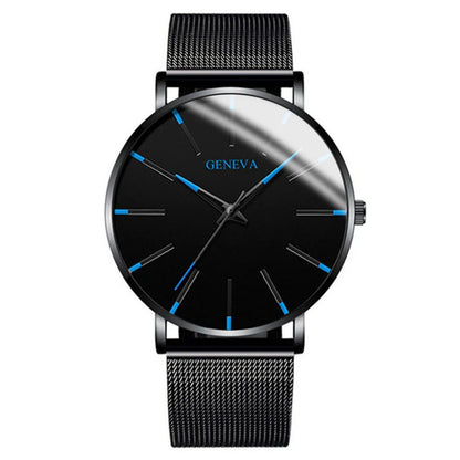 Fashion Ultra-thin Men Business Watches Steel Mesh Band Male's Quartz Watch Relogio Masculino