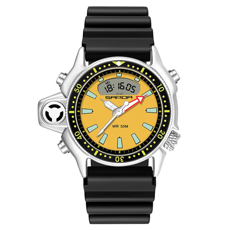 CQ346 New European and American large dial Men watch sports outdoor waterproof quartz watch fashion clock gift，watches for man