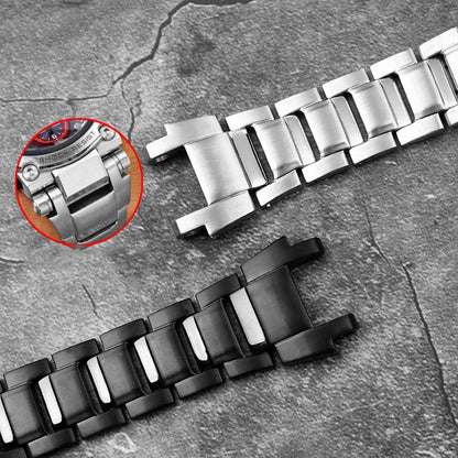For Casio G-Shock MTG-B1000 Stainless Steel Watch Band Solid Metal Bulge Watch Strap Men Replacement Bracelet Accessories Silver