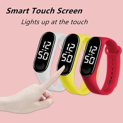 Children Electronic Watch Cartoon Doll Digital Smart Touch Screen Kids Led Watch for Boys Girls Student Waterproof Smartwatch