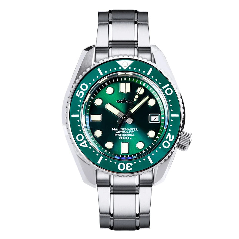 Heimdallr Watch For Men MM300 Sumo SBDX 300M Waterproof Sapphire Crystal Glass C3 Luminous Green Dial NH35 Automatic Movement