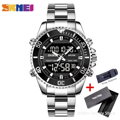 SKMEI 1850 Digital Mens Wristwatches Calendar Waterproof Quartz Sports Electronic Watches for Men Alarm Clock Relogio Masculino